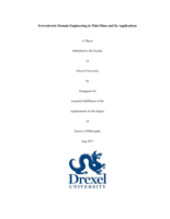 Ferroelectric domain engineering in thin films and its applications