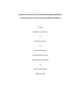 Mesoporous materials for dental and biotechnological applications, curcumin polymers and enzymatic saccharification of biomass