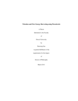 Vibration and flow energy harvesting using piezoelectric cantilevers