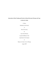 Interactions of Dual Training and Practice in Dance/Movement Therapy and Yoga: An Interview Study