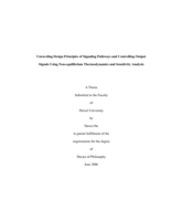 Unraveling design principles of signaling pathways and controlling output signals using non-equilibrium thermodynamics and sensitivity analysis