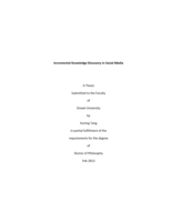 Incremental knowledge discovery in social media