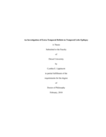 An investigation of extra-temporal deficits in temporal lobe epilepsy