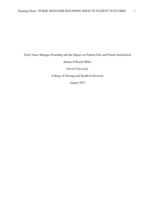 Daily nurse manager rounding and the impact on patient falls and patient satisfaction