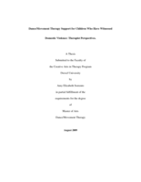 Dance/Movement Therapy Support for Children Who Have Witnessed Domestic Violence: Therapist Perspectives