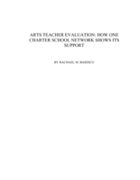 Arts teacher evaluation: how one charter school network shows its support