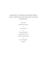 Young eyewitnesses: an examination of young children's response accuracy to target present and target absent lineup arrays following training procedures