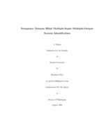 Frequency domain blind multiple-input multiple-output system identification