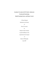 Secondary prevention for HIV-positive adolescents: psychosocial functioning, health promoting factors, and disease control