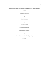 Depolarized light scattering and rheology of hydrogels