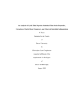 An analysis of cyclic tidal deposits: statistical time series properties, extraction of earth-moon parameters, and observed intertidal sedimentation