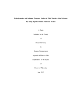 Hydrodynamics and sediment transport studies in tidal marshes of the Delaware Bay using high resolution numerical models
