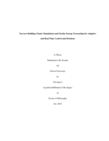 Net-zero building cluster simulations and on-line energy forecasting for adaptive and real-time control and decisions