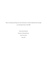Effect of an educational program for nurse informaticists to reduce medication errors through use of the import feature of the EHR