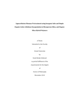 Lignocellulosic biomass pretreatment using inorganic salts and simple organic acids, cellobiase encapsulation in mesoporous silica, and organosilica hybrid polymers