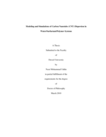Modeling and simulations of carbon nanotube (CNT) dispersion in water/surfactant/polymer systems