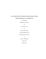 An arts-based study of the dynamics of expressing positive emotions within the intersubjective art making process
