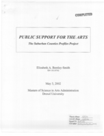 Public support for the arts: the Suburban Counties Profiles Project