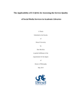 The applicability of E-S-QUAL for assessing the service quality of social media services in academic libraries