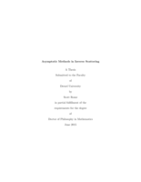 Asymptotic methods in inverse scattering