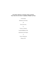 Diversifying California's community college leadership: what's race got to do with it? : a qualitative multiple case study