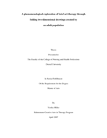 A phenomenological exploration of brief art therapy through folding two-dimensional drawings created by an adult population