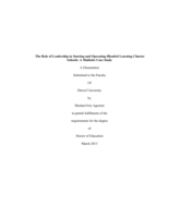 The Role of Leadership in Starting and Operating Blended Learning Charter Schools: A Multisite Case Study