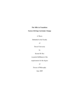 The MBA in transition: factors driving curricular change