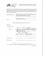 Pediatric primary care provider personal health records (PHRs) enterprise utilization and practice