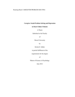 Caregiver social problem solving and depression in heart failure patients
