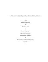 Load frequency control in shipboard power systems: design and simulation