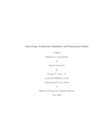 Data pump architecture simulator and performance model