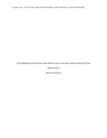 An exploration of perceptions about breast cancer screening among women of color