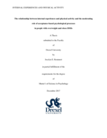 The relationship between internal experiences and physical activity and the moderating role of acceptance-based psychological processes in people with overweight and obese BMIs