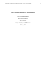 Gastric ultrasound education in nurse anesthesia residents