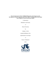 Parent involvement in early childhood education and its impact on the development of early language and literacy skills: an exploration of one Head Start program's parent involvement model