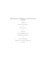 High performance IC clock networks with grid and tree topologies