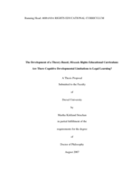 The development of a theory-based, Miranda Rights educational curriculum: are there cognitive developmental limitations to legal learning?