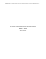 The experience of fall: community-dwelling older adults perspectives
