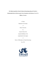 The moderating role of social problem-solving regarding the predictive relationship between posttraumatic stress symptoms and substance use in U.S. military veterans