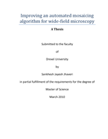 Improving an automated mosaicing algorithm for wide-field microscopy