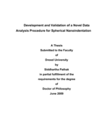 Development and validation of a novel data analysis procedure for spherical nanoindentation