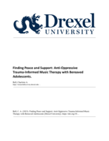 Finding peace and support: anti-oppressive trauma-informed music therapy with bereaved adolescents