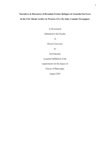Narratives & Discourses of Rwandan Former Refugees & Genocide Survivors In the USC-Shoah Archive & Western (US, UK, Italy, Canada) Newspapers