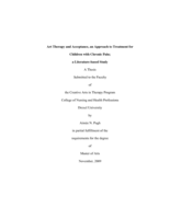 Art therapy and acceptance, an approach to treatment for children with chronic pain: a literature-based study