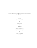 Functional signatures in protein-protein interactions and their impact on signaling pathways
