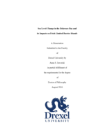 Sea level change in the Delaware Bay and its impacts on fetch limited barrier islands