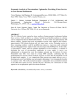 Economic analysis of decentralized options for providing water service to low-income settlements