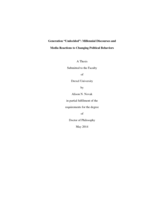 Generation "Undecided": Millennial discourses and media reactions to changing political behaviors