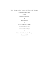 Music therapy in mass trauma: the effect on the therapist
